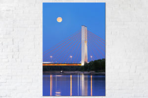 Księżyc nad Mostem Siekierkowskim Fotoobraz