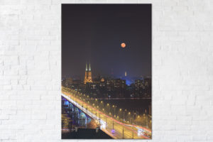 Wschód księżyca nad Katedrą Świętego Floriana Fotoobraz